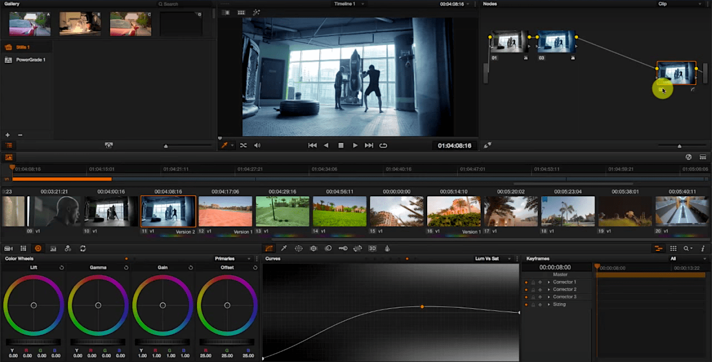 how to create stills in davinci resolve color grading